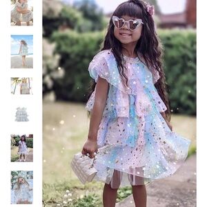 Lola and the Boys tiered Starry Layered Dress